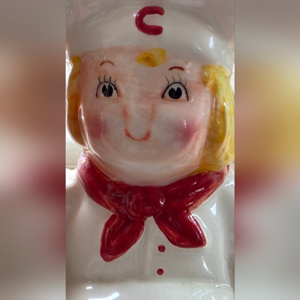 Campbell's Red & White Ceramic Twin Sponge Holder Vintage - Picture 7 of 8